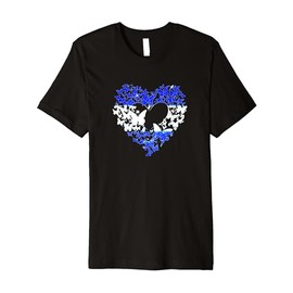Heart, butterfly, Israel flag, Judaism, support, solidarity Premium T-Shirt