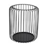 Cage Candleholder Set Matte Black Metal Cylinder Modern Simple Bird