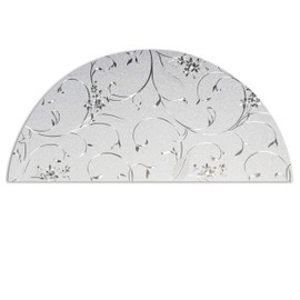 Autotech Park Precut Custom Arched Window Film, Elegant Flower Design, up to 64 inches Diameter and 33 inches Height