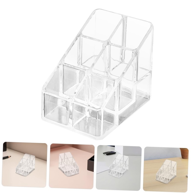 SHINEOFI 4pcs Acrylic Lipstick Organizer Compact Makeup Storage Display Case