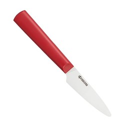 KYOCERA INNOVATIONwhite 3" Ceramic Paring Knife - White Z212 Blade with Non-Slip Red Handle