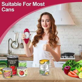 One Touch Battery Operated Electric Can Opener Fits All Size Can With Smooth Edge, Hands Free Electric Can Openers for Kitchen, Kitchen Gadgets Electric Can Opener for Seniors, Arthritis, and Chef
