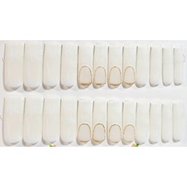 Pretty, Pretty Snowflakes Matte Long Square Press On Nails - 24 Pieces - Winter Nails