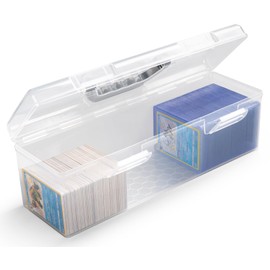 SUNEZLGO Toploader Storage Box, Trading Card Storage Box, Card Storage Box Plastic, Playing Card Case, Large for 200 Toploaders 1000 Cards, Fit for Toploader and Standard Card