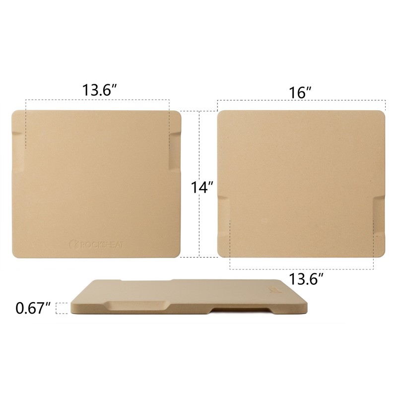 ROCKSHEAT Large Pizza Stone, 16"x14" Rectangular Pizza Stone for Oven
