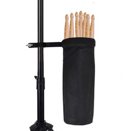 DEARBAG Drumstick Holder Drum Stick Bag Adjustable Drumstick Holder Drum Accessories Nylon Drumstick Bag with Clamping Clip for Drumsticks Drum Kit