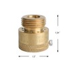HYDRO MASTER Vacuum Breaker Valve,Hose Bib Backflow Preventer, 3/4 Inch,