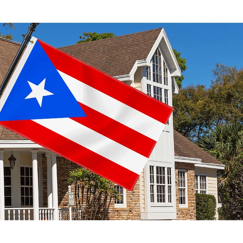 Large Puerto Rico Flag,3x5 FT Puerto Ricon 75D Outdoor Banner,