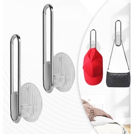 Chnolinmi Hat Rack for Baseball Cap, 2 Pack Hat Organizer Wall Hat Holder Baseball Caps Plastic Hat Racks Storage for Door Closet