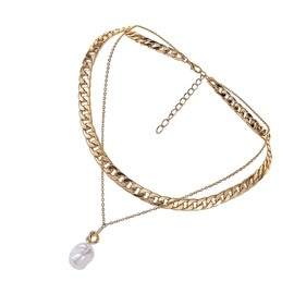 LABRIMP Choker Necklace Pearl Pendant Elegant Baroque Style Fashionable and Chic Perfect for Party Necklace