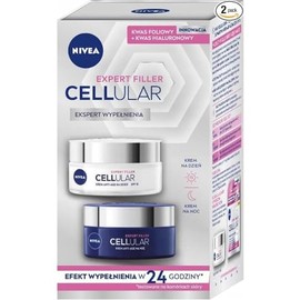 Nivea Cellular Expert Filler Set Anti-Wrinkle Filling Creams for Day and Night with Hyaluronic Acid, 2 x 50 ml