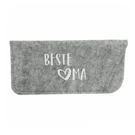 NeLi Glasses Case – Best Grandma – Felt Gift Idea, lightgrey