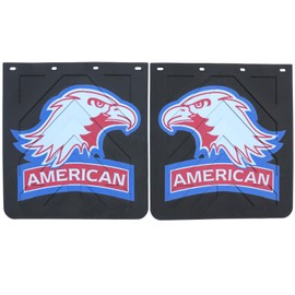 RILONH 24 x 24Inch Mud Flaps for Semi Trucks American Eagle PVC Polymer Tractor Trailer Heavy Duty Rubber Mudflaps Splash Guard, 2PCS