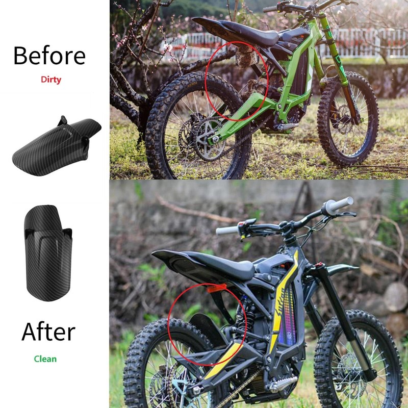 Cusion Fenders Water Transfer Carbon Fiber Pattern Rear Wheel Front