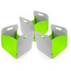 Luxflair Set of 3 Felt Storage Boxes, Mottled Grey/Green, 35