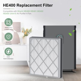 Luripid HE401 Air Purifier Filter Replacement Compatible with Sh-ark Air Purifier 4 HE401 HE402 HE405 HE400, H13 True HEPA Filter for Sh-ark HE4FKPETk Filter Replacement, 2pack