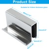 Unlorspy 6Pcs Glass Finger Edge Pull 1.6 inch Steel Glass