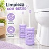 ALIMOTA Juego de 2 Escobillas para Inodoro Púrpura Diseño Sonriente