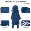 TETEGDCX Impermeable para Perros Grandes, con Capucha y Rayas Reflectantes,