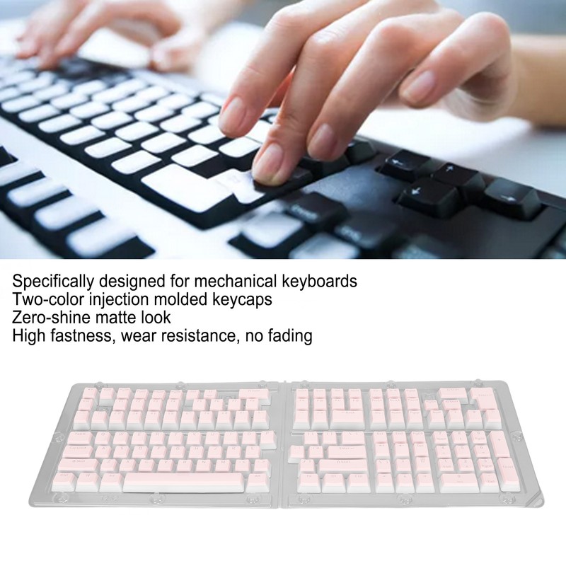 Keyboard Keycaps 129 Keys Pudding Transparent OEM Height PBT Two
