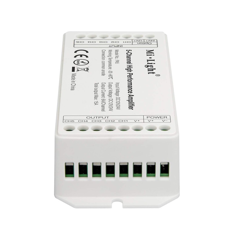 LIGHTEU®, Miboxer Milight PA5 5-Channel High Performance Amplifier DC12V-24V Max