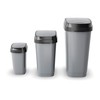 Kis" Dual Swing Waste Container, Grey/Anthracite, 19 x 25 x
