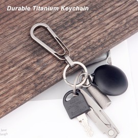 PJYTAC Titanium Carabiner Keychain – 2 Inch Lightweight Small Key Holder Clip with Key Ring, Quick Release, Anti-Lost, Heavy Duty, Perfect for Keys Llaveros para Hombres -1 Pack