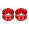 2Pcs NAB Hub Adapters for Studer ReVox Red Polished Aluminium