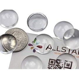 Allstarco 25 Pcs Round Clear Acrylic Cabochons 20mm for Jewelry Making DIY Earrings Pendants Individually Wrapped