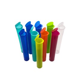 10 Pack Multicolor Premium Airtight SmellProof Plastic Storage Tubes, Convenient for Travel, Strong Build Quality and Waterproof, Odor Free Squeeze to Open Containers