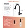 VFAUOSIT Black Kitchen Faucet with Soap Dispenser, 3-Mode Kitchen Sink