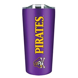 The Fanatic Group East Carolina Double Walled Soft Touch Tumbler, Design-1 - Purple