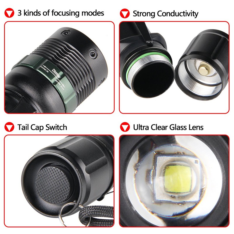 UltraFire 11-Inch Signal Traffic Wand LED Flashlight with Strobe Mode,