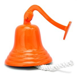 Navy's Nautical Ship's Aluminum Cast Premium Bell | Nursery Decor Gifts | Nagina International … (7 Inches, Orange)