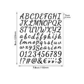 Alphabet Stickers 12Sheets Self Adhesive Vinyl Letter Number Stickers Decals DIY Scrapbooking Greeting Cards Mailbox Home Business Address Craft Decoration (12 Colors,1inch)