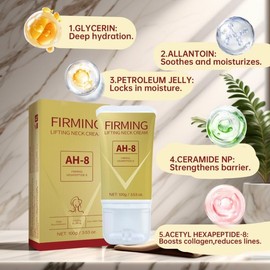 AH-8 Crema Reafirmante para Cuello, Fórmula Lifting, 100g