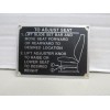 US Military HMMWV Driver Data Plate Seat Adjuster for Highback