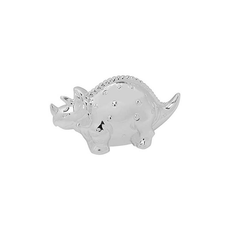 Bambino Silver Plated Dinosaur Money Box Savings Bank