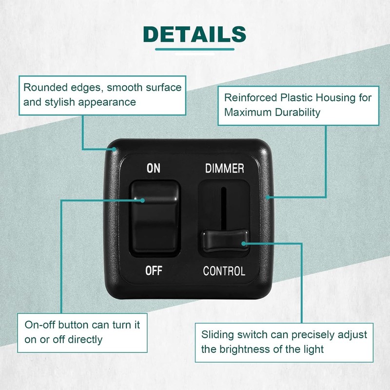 GOMADEIT 12 Volt DC Dimmer Switch for RV Auto Truck