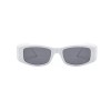 Unbranded White Frame Retro Swift Sport Rectangle Black Tint Lens