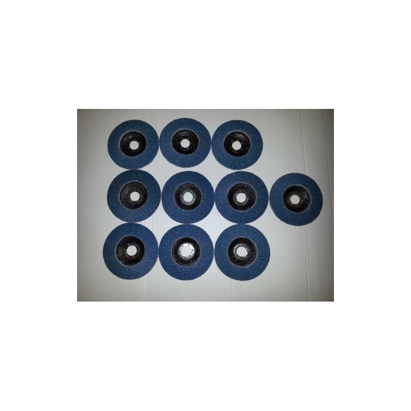 Pack of 10 Flap Discs 115 x 22.23 mm Grain