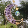 Yabbcky Moon Sun Catcher, Crystal Suncatcher Prism Hanging with Agate