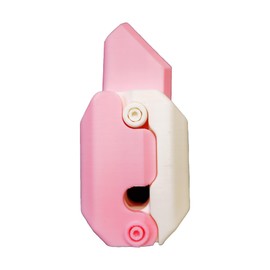 3D Printed Gravity Knife Fidget Toy, Turnip Knife Mini Fidget Toys for Adults & Teen (Pink & White)