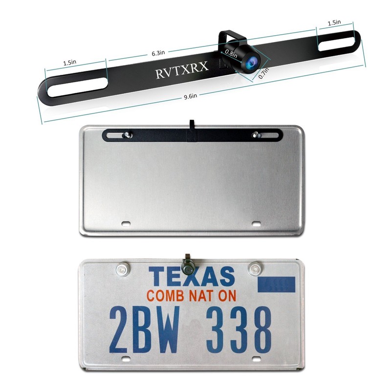 Backup Camera and Monitor System, License Plate Rear View Camera