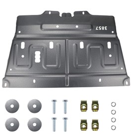 Protector de panel de salpicaduras de acero al manganeso mejorado compatible con Ford F150 2015-2020 con motor de gasolina, panel inferior de carrocería no compatible con modelo Raptor/3.0L Diésel