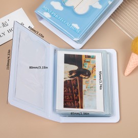 3 Inch Mini Photo Album Set of 3, MaehSab Small Kpop Photocard Binder Album, Kpop Photocard Holder Book, Photocard ID Holder, Cherry,Strawberry,Flower