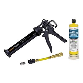 LEAKFINDER LF810 BIGEZ Air Conditioning Refrigerant Leak Detection Injection Kit - 8oz AC Leak Detector Dye, Caulking Gun Injector, R134A Hose Coupler, Made in USA