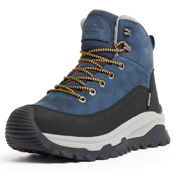 UOVO Men’s Winter Boot, Waterproof Leather, Size 11, Navy
