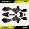Factory EFX Gray Orange Shift Graphics Kit fit Suzuki DRZ400SM