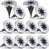 UFOND 12 Pack Solar Ground Lights，Outdoor Waterproof LED Gardenlight, Disklights